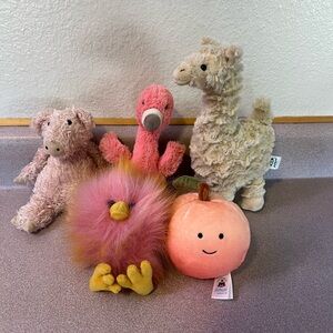 Lot of Five Small Jellycats